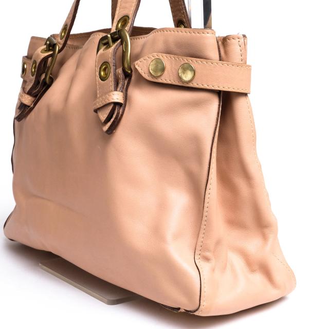 ○J＆Mデヴィッドソン J＆M DAVIDSON 牛革 スムース トートバッグ BIANCA エディターズバッグ 肩掛け ワンショルダーバッグ レディ 中古_3