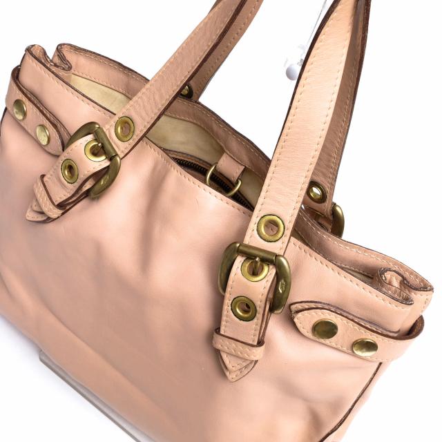 ○J＆Mデヴィッドソン J＆M DAVIDSON 牛革 スムース トートバッグ BIANCA エディターズバッグ 肩掛け ワンショルダーバッグ レディ 中古_5