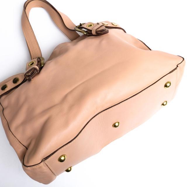 ○J＆Mデヴィッドソン J＆M DAVIDSON 牛革 スムース トートバッグ BIANCA エディターズバッグ 肩掛け ワンショルダーバッグ レディ 中古_6