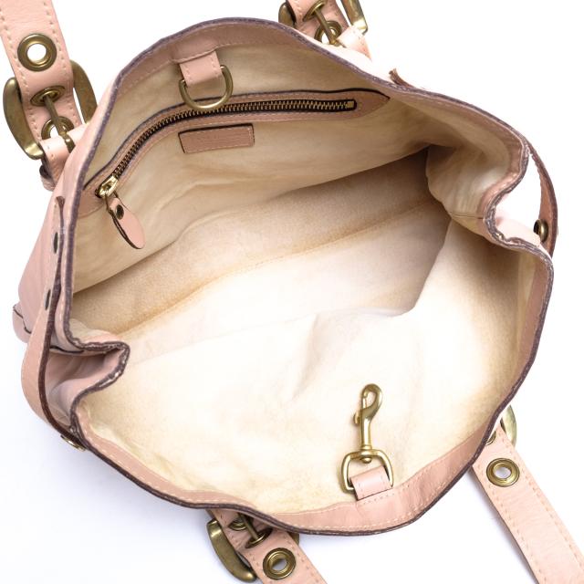○J＆Mデヴィッドソン J＆M DAVIDSON 牛革 スムース トートバッグ BIANCA エディターズバッグ 肩掛け ワンショルダーバッグ レディ 中古_7