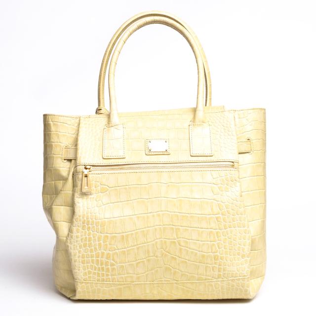 ○レザージュエルズ LEATHER JEWELS ココリュクス COCOLUX メルディアナ 牛革 トートバッグ 17P82A クロコ型押し レディース 【中 中古_1