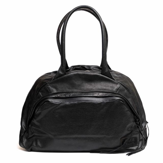 美品Jas-M.B. ボストンバッグ 本革 英国製 黒 自立 ririジップ