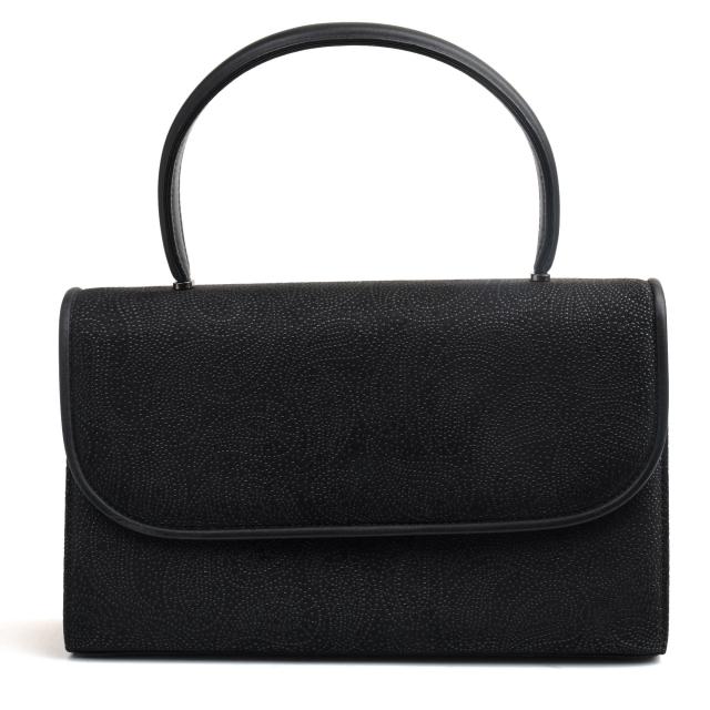 ○印傳屋 印伝 INDEN-YA 鹿革 漆塗り ハンドバッグ 6434 34ハンド レディース 【中古】 中古