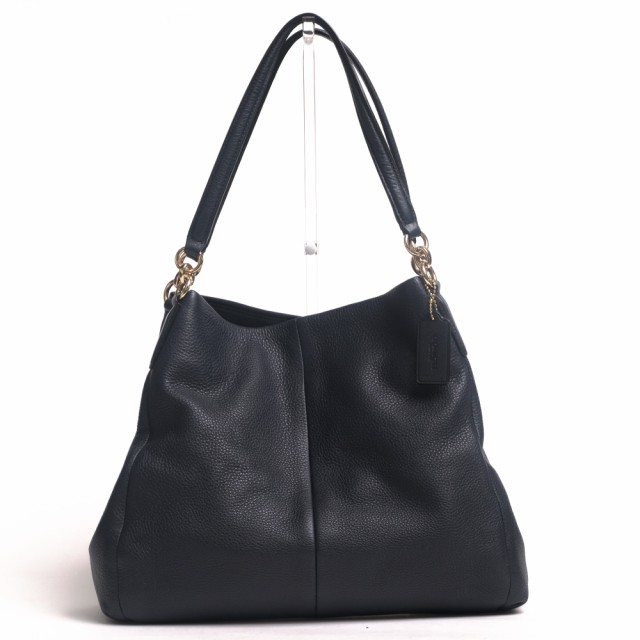 ○コーチ COACH トートバッグ 35723 ラグジュアリー ペブルド レザー フィービー Pebble Leather Phoebe シボ革 シュリンクレザー 中古