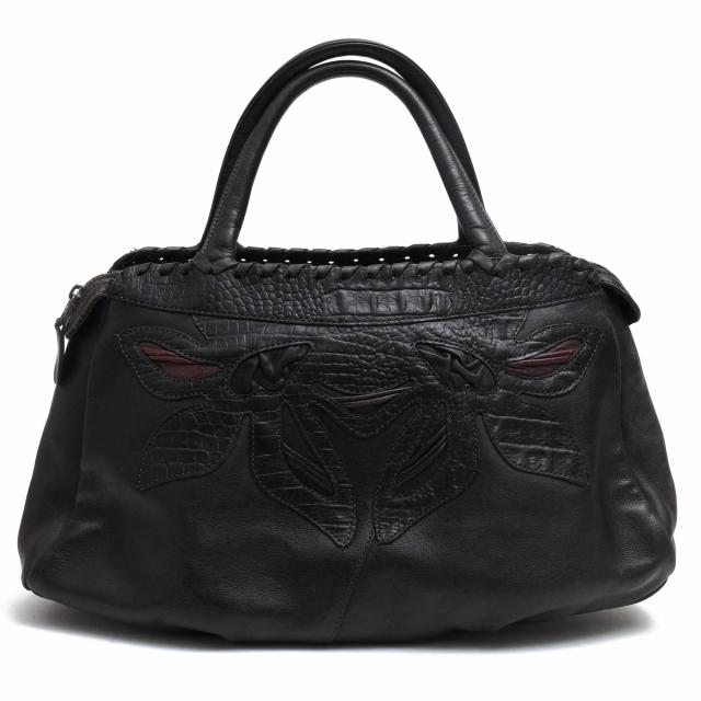 ○イビサ IBIZA 牛革 ハンドバッグ パッチワーク レディース 【中古】 中古