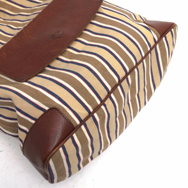 ○イルビゾンテ IL BISONTE 一部 牛革使用 ショルダーバッグ マルチストライプ ユニセックス 男女兼用 レディース 【中古】 中古 ○イルビゾンテ IL BISONTE 一部 牛革使用 ショルダーバッグ マルチ