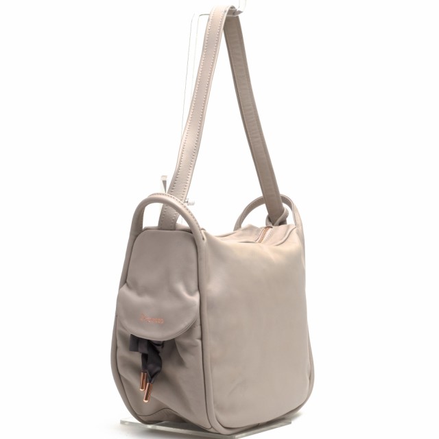 ○レペット Repetto シルクカーフスキンレザー ショルダーバッグ Shopping Bag Petite Cabriole カブリオレ リボン  肩掛け ワンシ 中古の通販はau PAY マーケット - ブランディング | au PAY マーケット－通販サイト