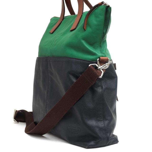 ○コーチ COACH スパイロレザー トートバッグ 70891 Thompson Foldover Tote In Colorblock トンプソン フォルドオーバー トート 中古_3