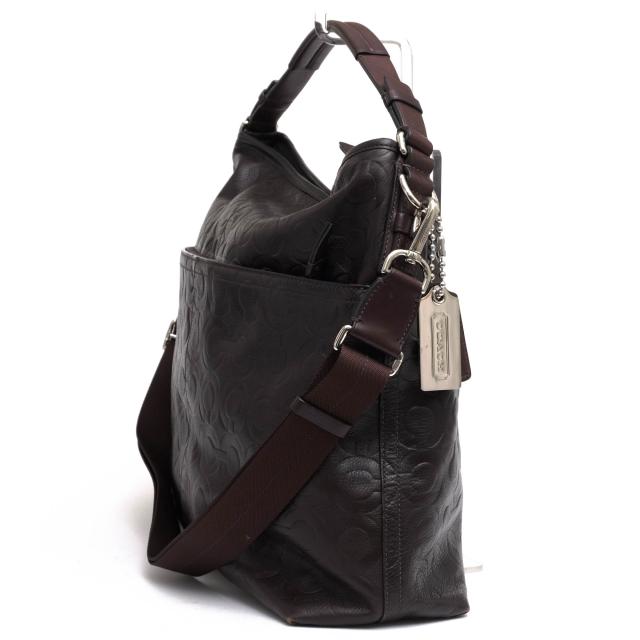 COACH 1円 コーチ 70249 オプアート 2wayレザー ショルダーバッグAV934 