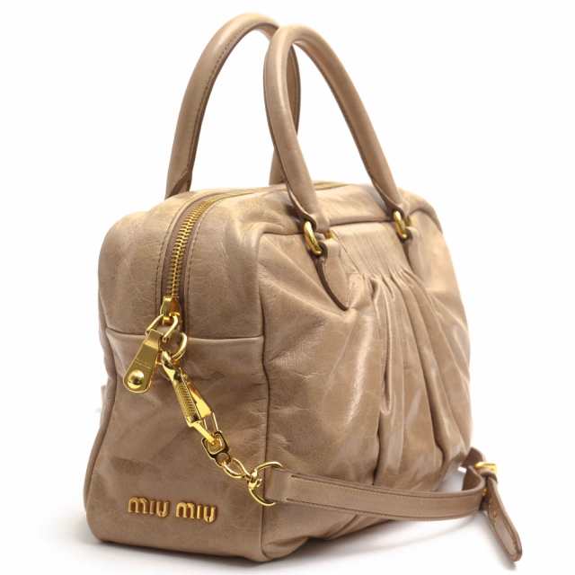 ○ミュウミュウ miumiu ハンドバッグ RL0048 BAULETTO ハンドステッチ ...