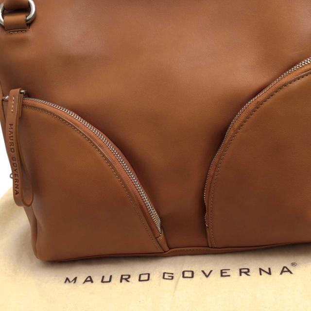 ○マウロゴヴェルナ MAURO GOVERNA 牛革 カーフ ハンドバッグ  