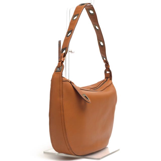 ○フェラガモ Salvatore Ferragamo 牛革 カーフ ハンドバッグ AU-21/3840 ガンチーニ 肩掛け ワンショルダーバッグ レディース 【  中古