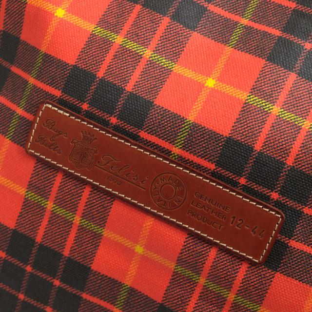○フェリージ Felisi スコティッシュキャンバス トートバッグ 12-44 タータンチェック柄 ユニセックス 男女兼用 メンズ 【中古】 中古_4
