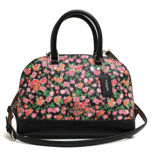 COACH フラワープリント ハンドバッグ F57621 ○コーチ COACH ハンドバッグ F57621 Mini Sierra Satchel In
