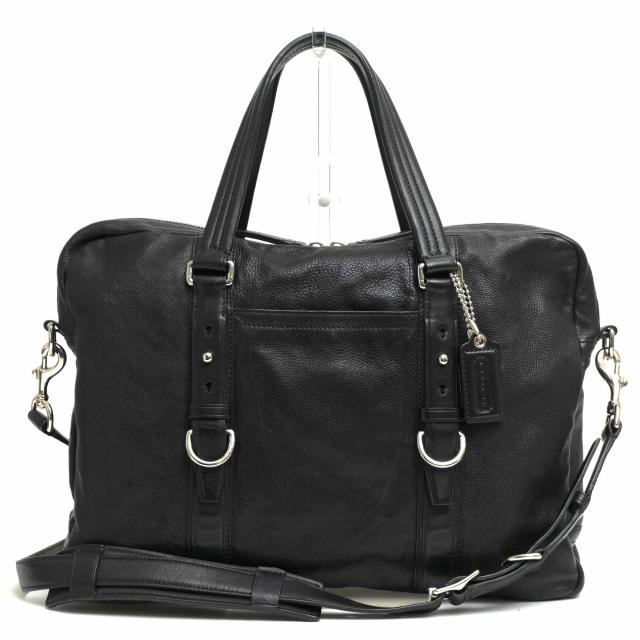 ○コーチ COACH 牛革 カーフ ビジネスバッグ 70257 Harrison Leather Slim Business Brief ハリソン レザー スリム ビジネスブリー 中古