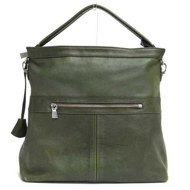 ○アニアリ aniary ステア 牛革 トートバッグ 07-09000 迷彩・カモフラージュ柄 シボ革 シュリンクレザー メンズ 【中古】 中古