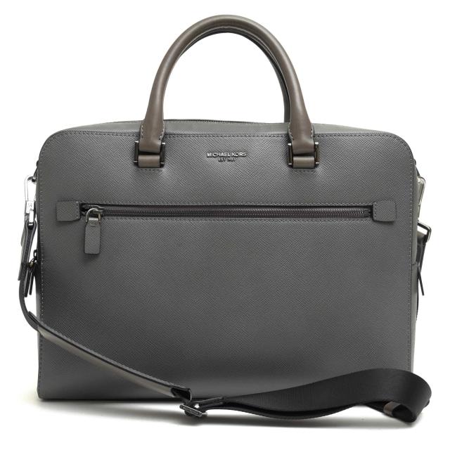 ○マイケルコース Michael Kors 牛革 ビジネスバッグ Harrison Compact Brief ハリソン コンパクト  2WAY ショルダーバッグ メンズ 中古の通販は 12,926円