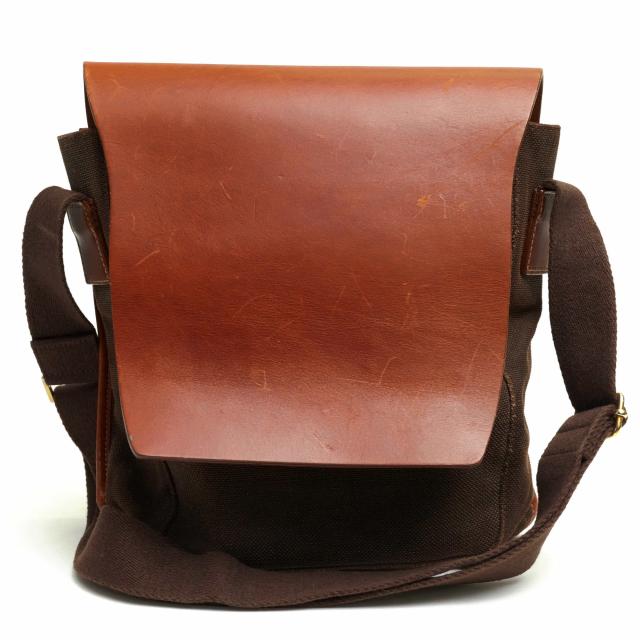 ○ステファノマーノ STEFANO MANO 牛革 ショルダーバッグ クロスボディバッグ ウォッシュ加工 メンズ 【中古】 中古