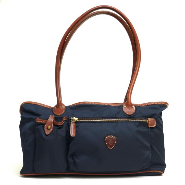 ○フェリージ Felisi 伊リモンタ社ナイロン バケッタレザー 牛革 トートバッグ 00102/DS 肩掛け ワンショルダーバッグ 定番 レディ 中古