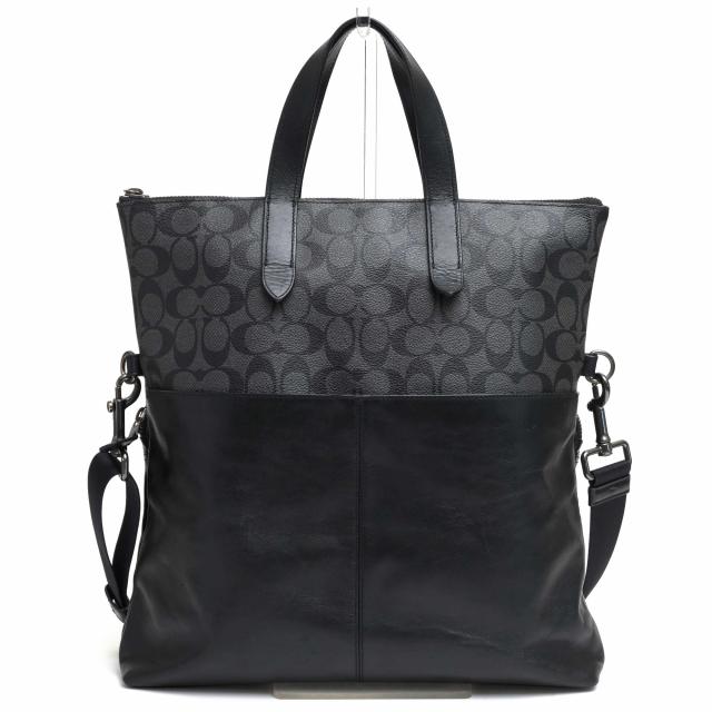 ○コーチ COACH PVCコーディングキャンバス 牛革 トートバッグ F72528