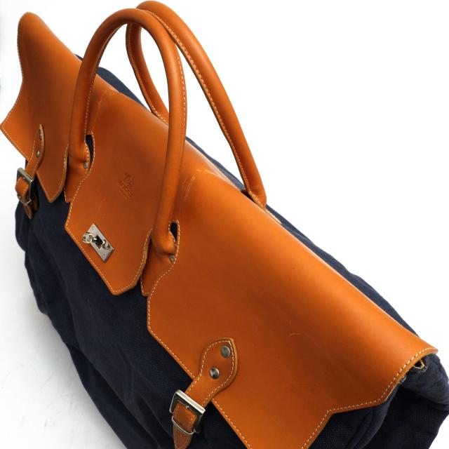 ○ボッジ ミラノ Boggi Milano 牛革 ボストンバッグ ウォッシュ加工 メンズ 【中古】 中古_3