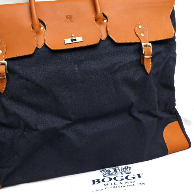 ○ボッジ ミラノ Boggi Milano 牛革 ボストンバッグ ウォッシュ加工 メンズ 【中古】 中古_5
