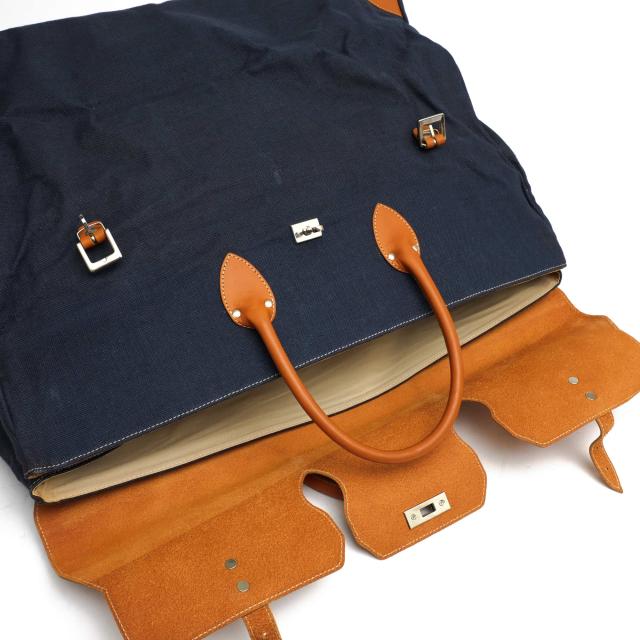 ○ボッジ ミラノ Boggi Milano 牛革 ボストンバッグ ウォッシュ加工 メンズ 【中古】 中古_6