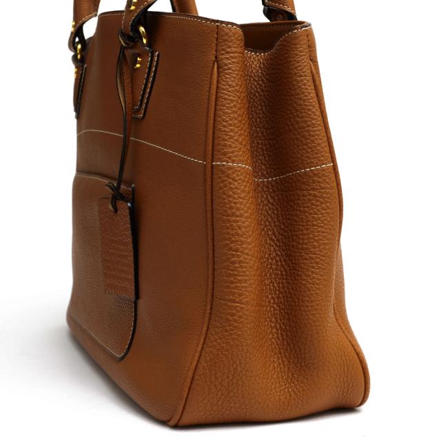 ○コンテブルー CONTE BLUE フランスシュリンク 牛革 ハンドバッグ