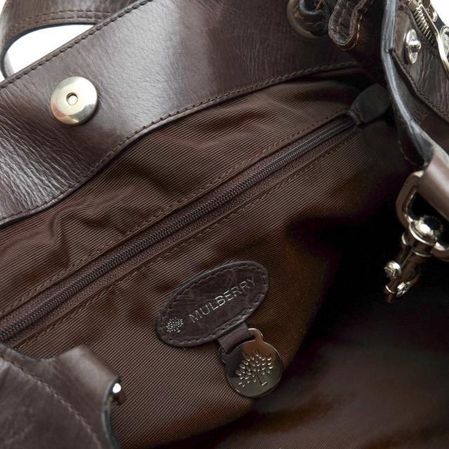 ○マルベリー MULBERRY 牛革 トートバッグ 巾着型 肩掛け ワン  