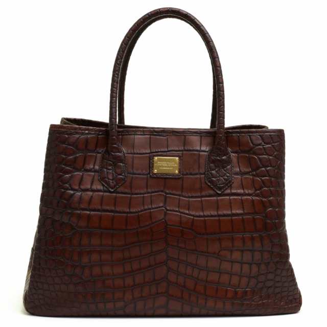 ○レザージュエルズ LEATHER JEWELS 牛革 トートバッグ 17O19A クロコ型押し レディース 【中古】 中古の通販は