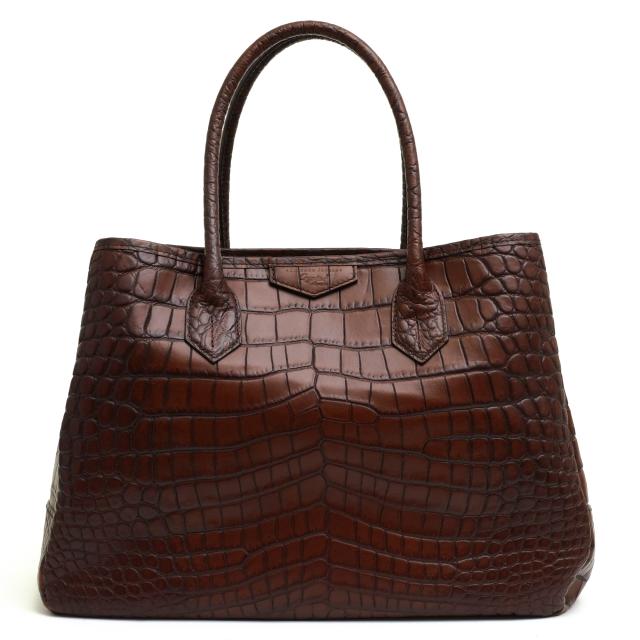 アウトレット値下げ LEATHER JEWELS クロコ型押し ハンドバッグ 2way