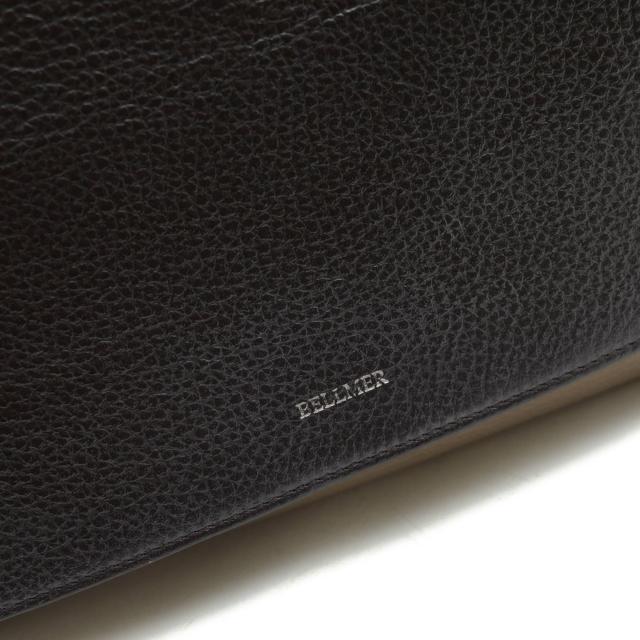 ○ベルメール BELLMER 牛革 カーフ ハンドバッグ ORNETA COW CALF WIDE SHOULDER 横長タイプ 2WAY ショルダーバッグ シボ革 シュリ 中古_6