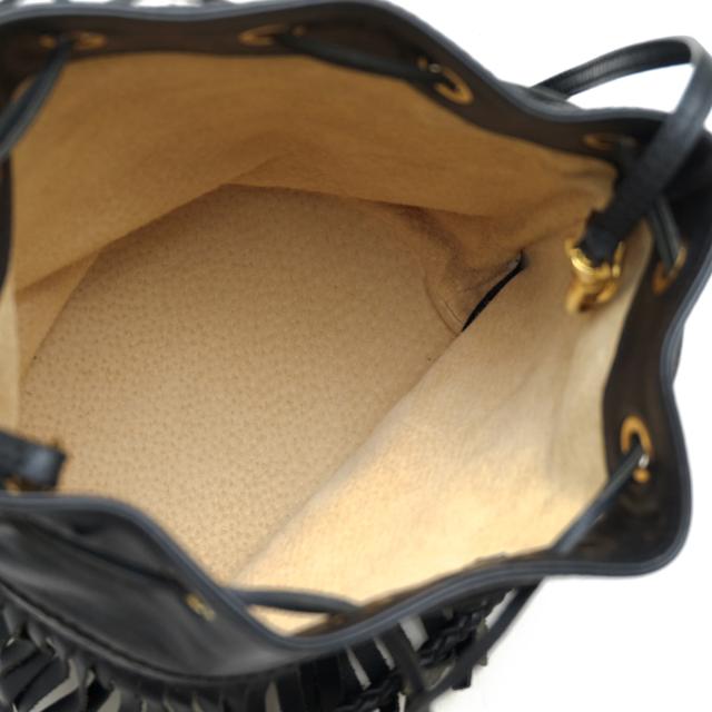 ○J＆Mデヴィッドソン J＆M DAVIDSON 牛革 ハンドバッグ カーニバル CARNIVAL M 巾着型 フリンジ 定番 2WAY ショルダーバッグ レデ 中古_7