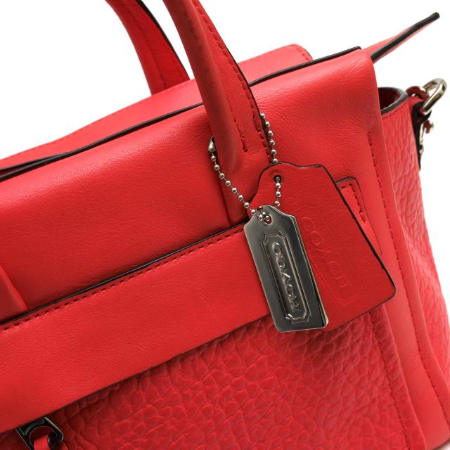 ○コーチ COACH ペブルドレザ— 牛革 ハンドバッグ F27923 ブリーカー  