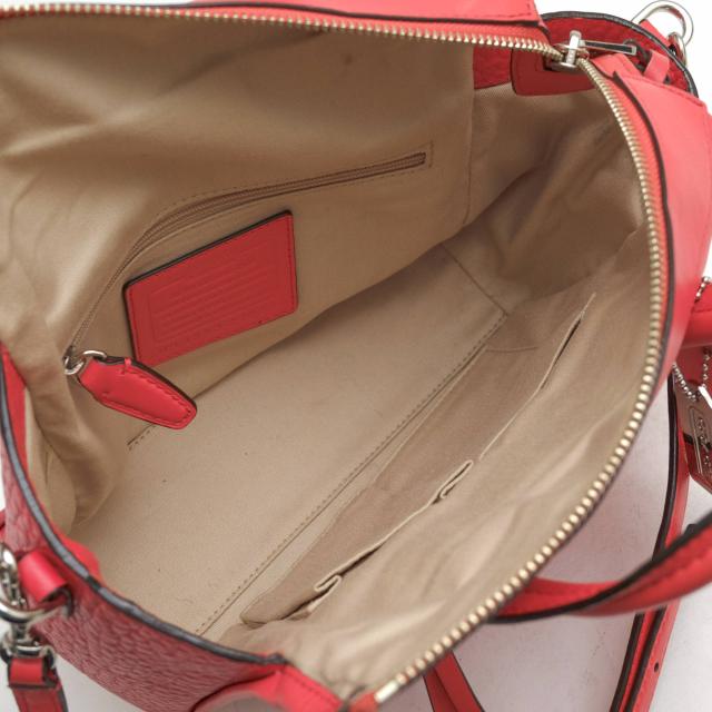 ○コーチ COACH ペブルドレザ— 牛革 ハンドバッグ F27923 ブリーカー  