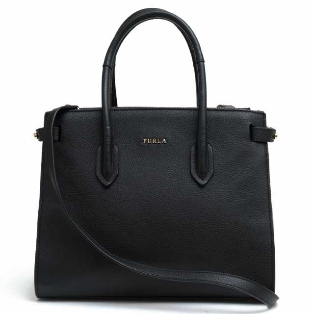 ○フルラ FURLA 牛革 トートバッグ PIN S SATCHEL ピン 2WAY ショルダーバッグ シボ革 シュリンクレザー レディース 【中古】 中古