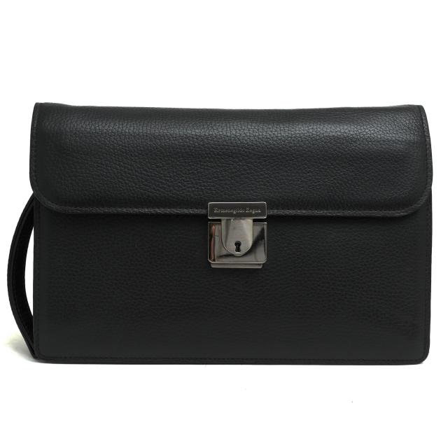 ○ゼニア Ermenegildo Zegna 牛革 カーフ セカンドバッグ/クラッチ  