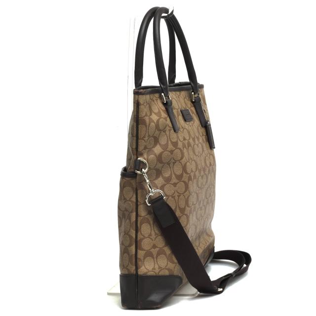 ○コーチ COACH PVCコーティングキャンバス 牛革 トートバッグ F71103 