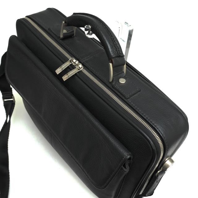 ○ゼニア Ermenegildo Zegna 牛革 ビジネスバッグ