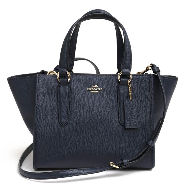 ○コーチ COACH クロスグレインレザー 牛革 ハンドバッグ 33996 Mini Carryall in Crossgrain Leather ミニクロスビーキャリーオー 中古