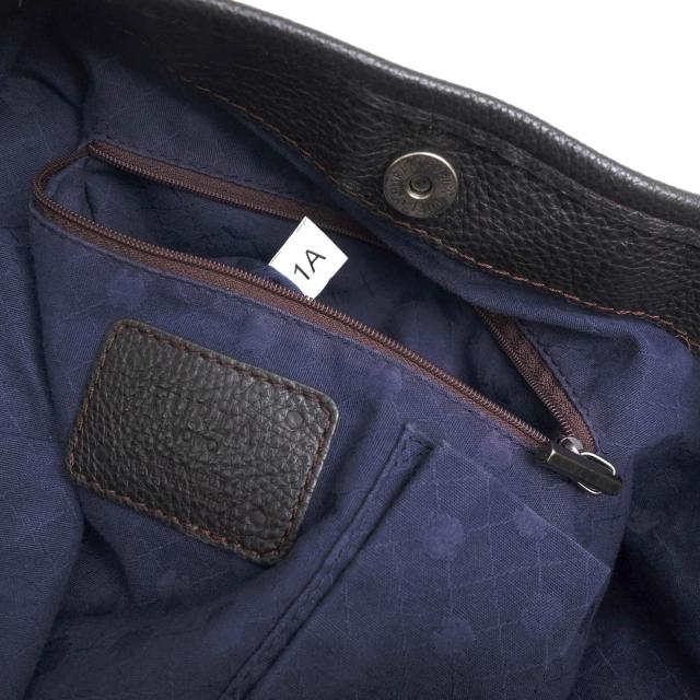 ○フルラ FURLA UOMO ウオモ 牛革 トートバッグ 2WAY ショルダーバッグ シボ革 シュリンクレザー クロコ型押し メンズ 【中古】 中古_8