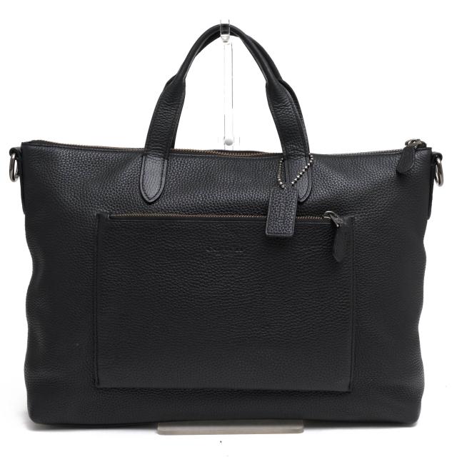 ○コーチ COACH ペブルドレザー 牛革 ビジネスバッグ 72304 Manhattan Brief マンハッタン ブリーフ ノートPC収納可 シボ革 シュリ 中古