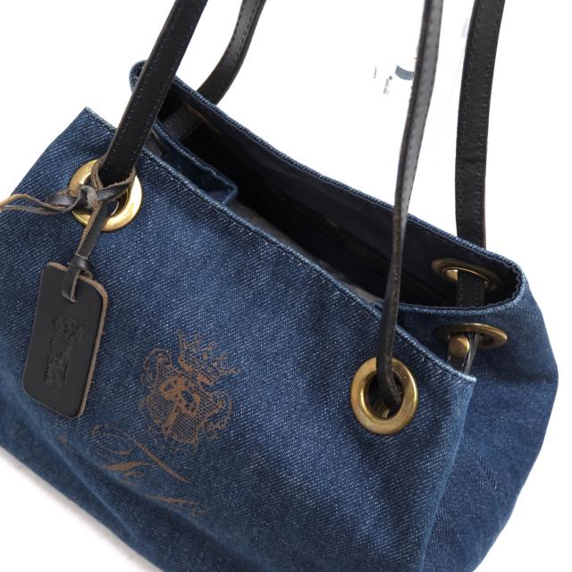 ○フェリージ Felisi 牛革 ハンドバッグ 17/20/1/DW+DS+A006 ミニバッグ デニム リバーシブル レディース 【中古】 中古