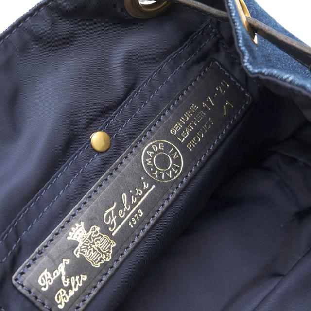 ○フェリージ Felisi 牛革 ハンドバッグ 17/20/1/DW+DS+A006 ミニバッグ デニム リバーシブル レディース 【中古】 中古