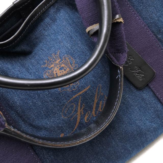 ○フェリージ Felisi 藍 INDIGO インディゴ染め トートバッグ 16/44/DW+A ユニセックス 男女兼用 デニム レディース 【中古】 中古