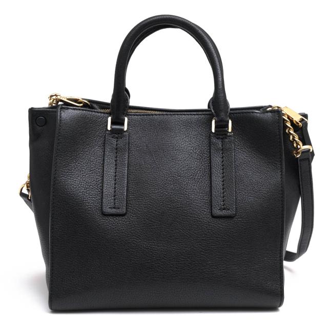 ○マイケルコース Michael Kors ペブルドレザー 牛革 ハンドバッグ ALESSA MD SATCHEL アレッサ ミディアム サッチェル 2WAY ショ  中古_1