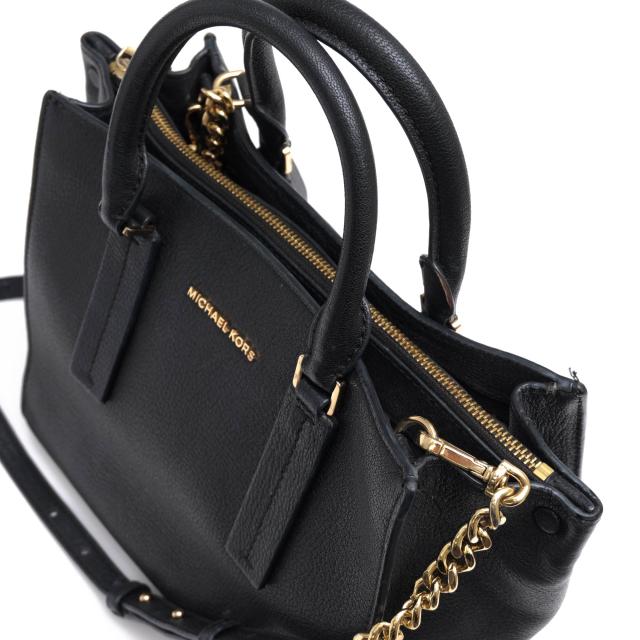 ○マイケルコース Michael Kors ペブルドレザー 牛革 ハンドバッグ ALESSA MD SATCHEL アレッサ ミディアム サッチェル 2WAY ショ  中古_4