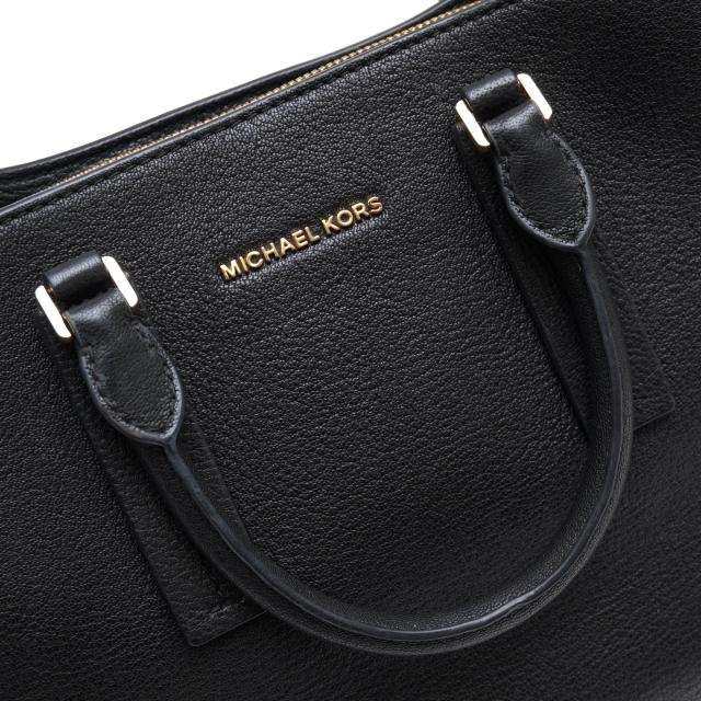 ○マイケルコース Michael Kors ペブルドレザー 牛革 ハンドバッグ ALESSA MD SATCHEL アレッサ ミディアム サッチェル 2WAY ショ  中古_6