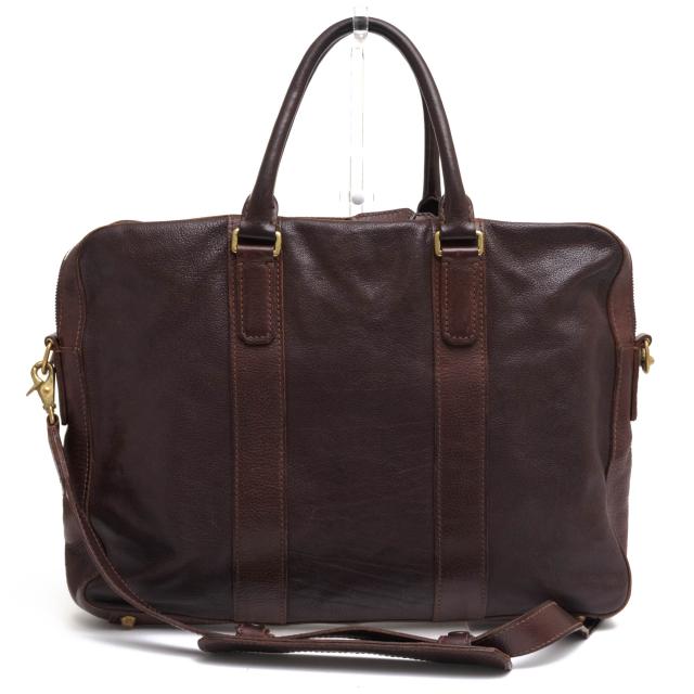 ○ゲンテン genten dan ダン イタリア産ベジタブルタンニン鞣し牛革 ビジネスバッグ 101466 TRAGITTO トラジット シボ革 シュリン  中古の通販は