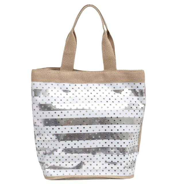 ○ヒロコハヤシ HIROKO HAYASHI パンチング加工 トートバッグ A4サイズ収納可 肩掛け ワンショルダーバッグ レディース 【中古】 中古